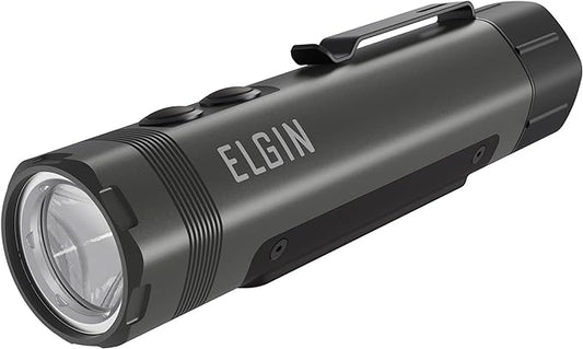 Elgin Maverick LED Flashlight, Rechargeable, Cree Super Bright 1600 Lumens, 4 Brightness Modes, Long-Lasting Battery Life, IP66 Weatherproof Torch for Work, Construction, Outdoor, Camping, Hiking