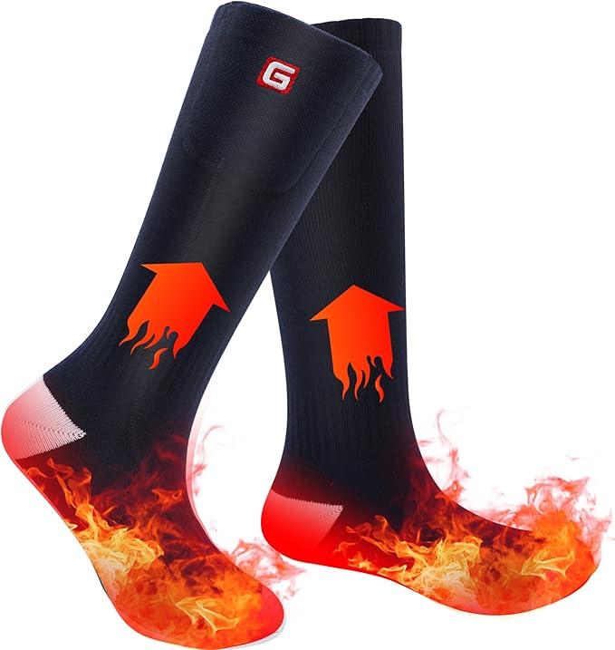 SVPRO Electric Heated Socks Men Women Rechargeable Heating Socks Washable Battery Thermal Foot Warmer Socks Winter Warm Socks