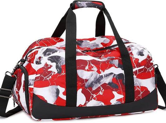 JIANYA Kids Overnight Duffle Bag Boys Sports Bag Gymnastics Bag with Shoe Compartment & Wet Pocket, Carry On Sleepover Bag Gym Bag for Kid Boys