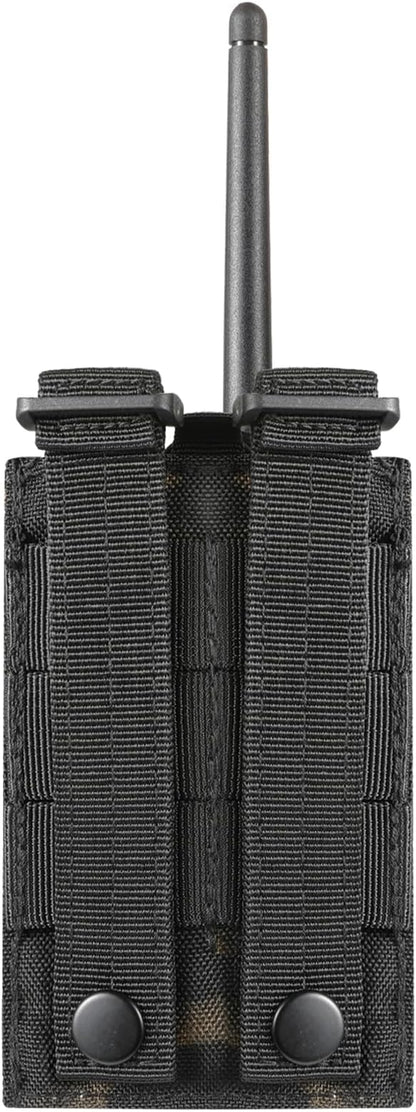 FRTKK Tactical Radio Holder Radio Holster Molle Radio Pouch Universal Radio Case Military Heavy Duty Radio Bag for Police Firefighter Two Ways Walkie Talkies Vest