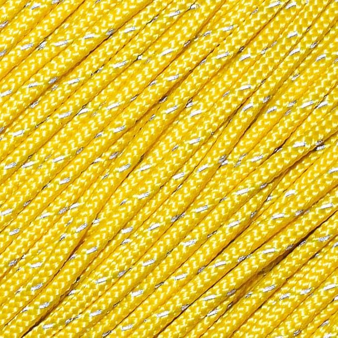 West Coast Paracord – 95 Tensile Strength - 1 Strand Reflective Paracord (50 Feet, Yellow)