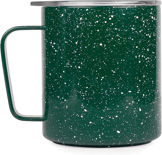 MiiR, Camp Cup, Vacuum Insulated, Stainless Steel with Slide Lid, BPA Free, Green, 12 Fluid Ounces