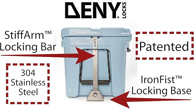 DENY Security Cooler Lock Fits YETI Tundra 35,45,65qt Coolers
