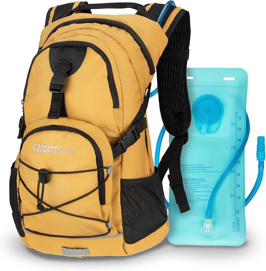 18L Hydration Backpack with 2 Liter Hydro Water Bladder Bag, Lightweight Daypack for Cycling, Hiking, Running, Climbing, for Men Women Kids