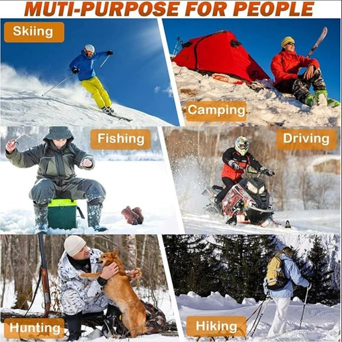 Heated Socks for Men Women, 4000mAh Rechargeable Battery Heat Insulated Sox, Winter Washable Thermal Socks Foot Warmer for Outdoor Camping Skiing Fishing Hunting Winter Sports