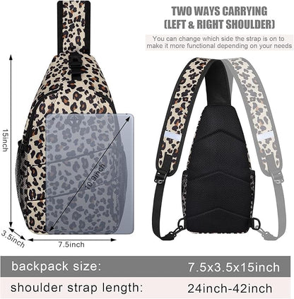 Crossbody Bags for Women Men Trendy Sling Bag Bakpack Casual Chest Bag with Convertible Shoulder Strap