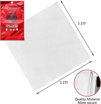 fire Blankets Emergency for Home 40" x 40" - 4 Pack, Kitchen Fire Blanket, House Emergency Fire Retardant Blanket,BBQ Camping Blanket(4)
