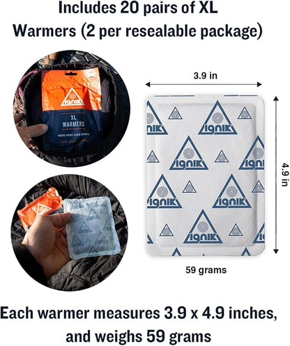 Ignik 24-Hour Compostable XL Body and Sleeping Bag Warmers with Resealable AirBarrier Pouch