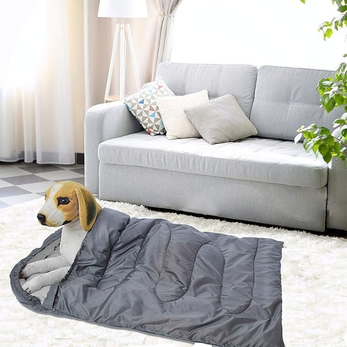 KUDES Dog Sleeping Bag Waterproof Warm Packable Dog Bed with Storage Bag for Indoor Outdoor Travel Camping Hiking Backpacking (43''Lx27''W)