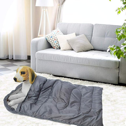 KUDES Dog Sleeping Bag Waterproof Warm Packable Dog Bed with Storage Bag for Indoor Outdoor Travel Camping Hiking Backpacking (43''Lx27''W)