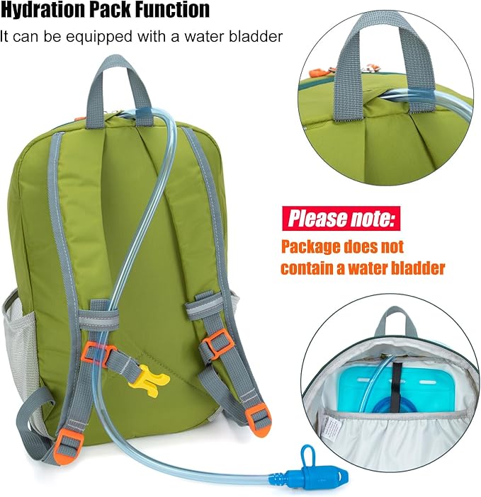 Little Kids Hiking Backpack for Boys or Girls, Small Daypack for Camping or Travel (Armygreen)