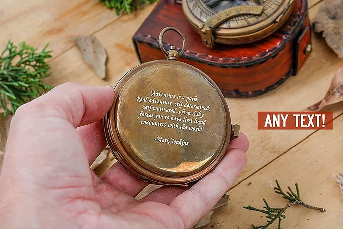 Engraved Compass, Gift for Husband,Anniversary,Wedding Gift for Him, Long Distance Boyfriend Gift, Fiance Gift I Miss You Long Distance Relationship Gift for Army Boyfriend Gift