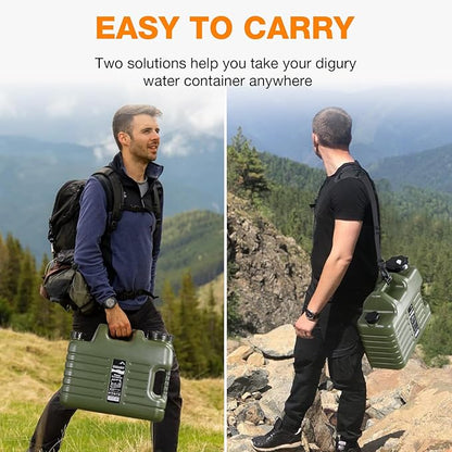 4.8 Gallon Water Jug, BPA Free Camping Water Container with Spigot Upgraded Portable Water Storage No Leakage Containers for Outdoor Hiking Camping Picnic Supplies