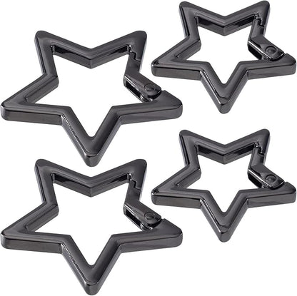 Star Carabiner, Zinc Alloy Heavy Duty Star Shaped Keychain Clip, Carabiner Clip for Camping, Hiking, Fishing