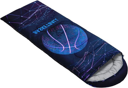 Kids Sleeping Bag for Boys Girls,Cute Puppy Print-Lightweight Warm Portable Outdoor Indoor-Waterproof Cold Weather Resistant Sleeping Bag for Camping Hiking