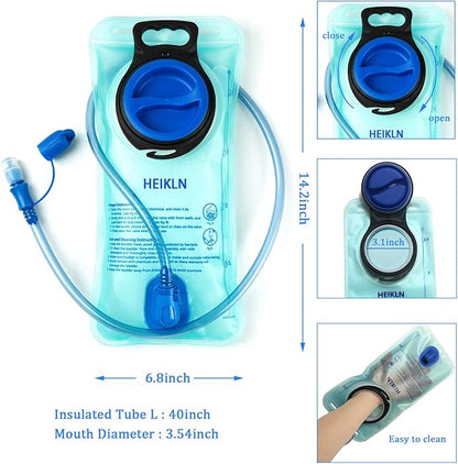 Hydration Bladder, 2L-3L Water Bladder for Hiking Backpack Water Storage Bag Reservoir, BPA Free Water Pouch Hydration Pack Replacement for Bicycling Cycling Hiking Camping Hunting Running