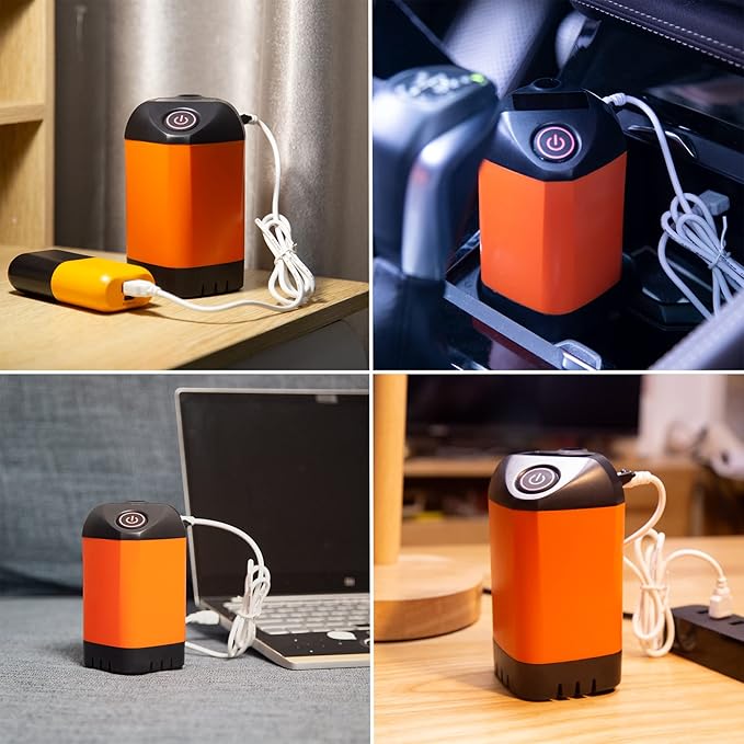 B013 Portable Camping Shower - Stay Clean and Refreshed Anywhere with Our Camp Shower, Camping Shower Bag, and Outdoor Camping Shower for Your Next Adventure (Orange)