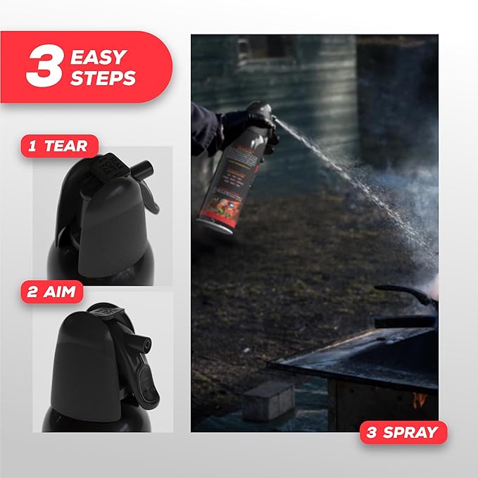 Fire Extinguisher for Home 2-Pack | Made in USA | Emergency Fire Spray Foam for Apartment, Boat, Camping, Car, House, Kitchen & Vehicle | Safety & Survival | Compact, Small, Safe & Easy Use