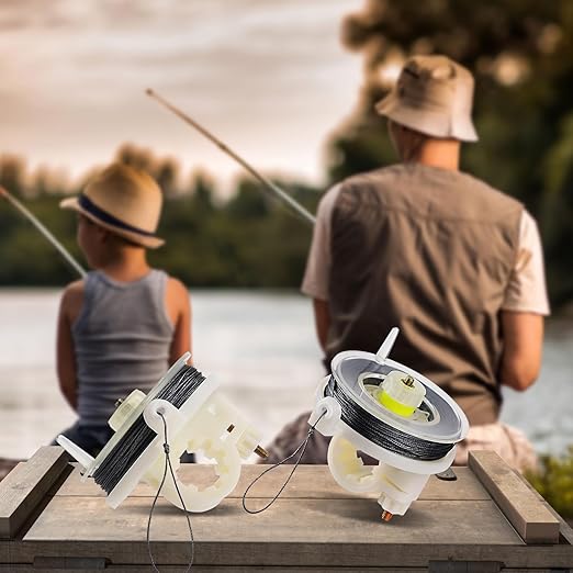 2 Pcs Kevlar Trip Wire on Reusable Reel (85ft),Trip Wire for Perimeter Trip Alarm 12 Gauge and Trip Wire Alarm Device,Kevlar Line for Camping Perimeter Alarm and Early Warning Security Trip Alarm