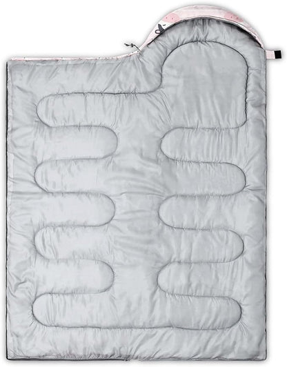 Kids Sleeping Bag for Boys Girls,Cute Puppy Print-Lightweight Warm Portable Outdoor Indoor-Waterproof Cold Weather Resistant Sleeping Bag for Camping Hiking