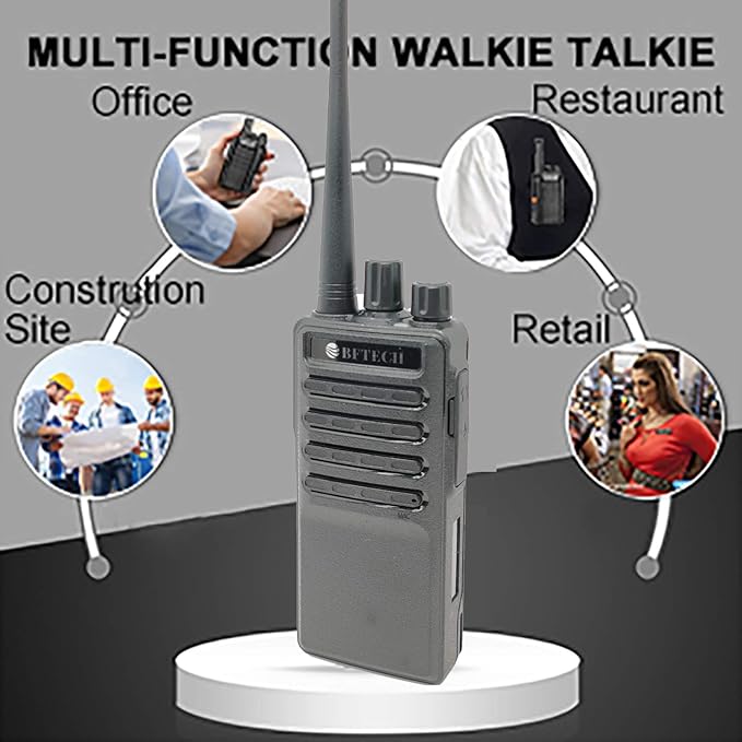 BFTECH BF-V8S Two Way Radios Long Range Walkie Talkie Handheld Radio with Earpiece IC Certified:25769-BFV8S(Pack of 2)