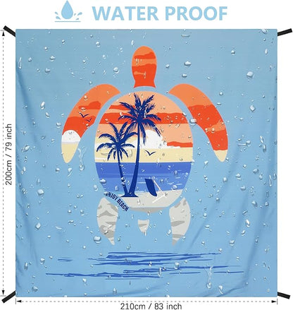 AISPARKY Beach Blanket Waterproof Sandproof Extra Large Beach Mat Quick Drying Outdoor Picnic Durable Portable Blanket for Travel Camping Hiking Beach Festival Picnic