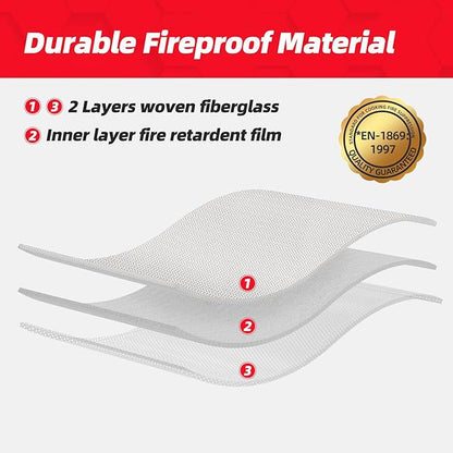 LaSyL Fire Blanket Emergency for Home, 40" x 40"(Pack of 1), Fire Supression Blanket Good for Home Safety, Kitchen, and Camping,Hurricane Preparedness Items