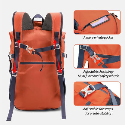 Seektop 20L Waterproof Hiking Backpack - Lightweight Daypack with 8 Pockets & Wet-Dry Compartment for Outdoor Adventures