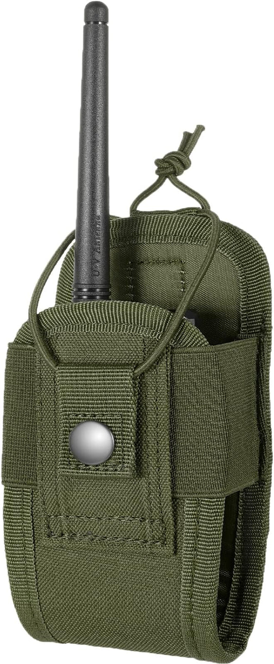 FRTKK Tactical Radio Holder Radio Holster Molle Radio Pouch Universal Radio Case Military Heavy Duty Radio Bag for Police Firefighter Two Ways Walkie Talkies Vest