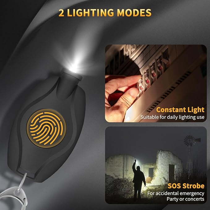 RISEMART 10 Pack Keychain Flashlight, 14 Lumens Bright LED Keychain Light 2 Modes, Portable Mini Key Ring light for Ourdoor Camping Emergency Hiking