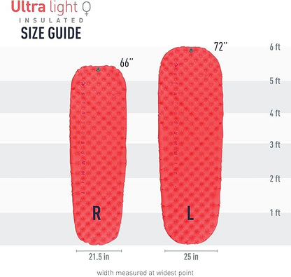 Sea to Summit Ultralight Insulated Backpacking Sleeping Pad, Women's Large (72 x 25 x 2 inches)