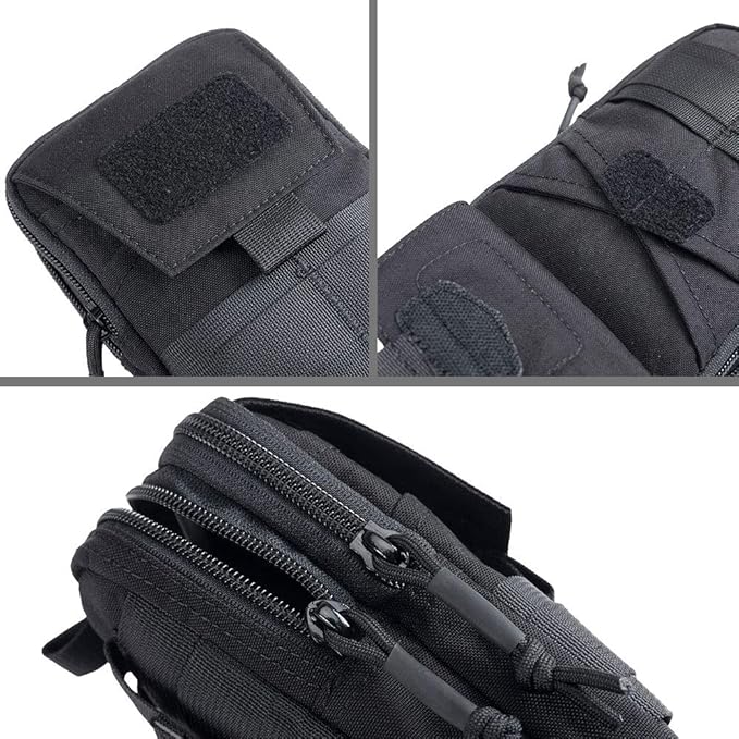 EXCELLENT ELITE SPANKER Tactical Molle EDC Pouch Nylon Belt Waist Bag Camping Hiking Organizer with Cellphone Holster for iPhone 12Pro 12 11ProMax XsMax XR XS X 8Plus 8 7 6 Samsung Galaxy Note 9 S9