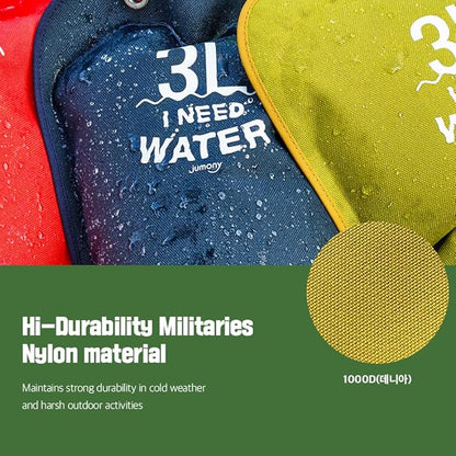 Camping Water Bag,Militaries Grade Material, Wide Mouth, Collapsibe Washable, Outdoor Camping Traveling, 1.3Gallon(5L)(MOUNTAIN GREEN)