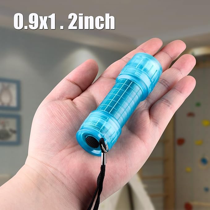 KunHe 60 Pack Glow in Dark Flashlights Fluorescent Small Mini LED Flashlight COB Flashlights for Kids Bulk flashlights Batteries Included Best Gift for Kids Night Party Favors in 5 Colors