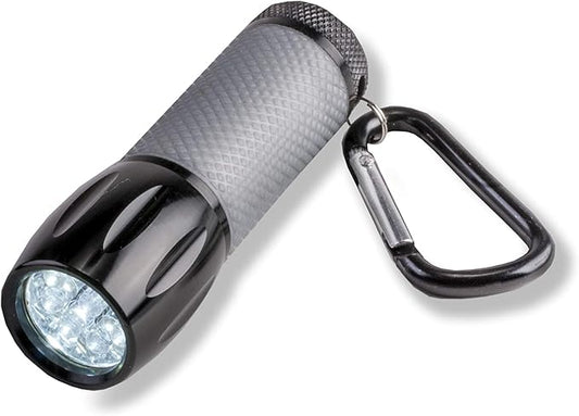 Carson LEDSight PRO LED Flashlight with 9 LED Bulbs with Two Brightness Settings and Carabiner Clip Attachment (SL-55)