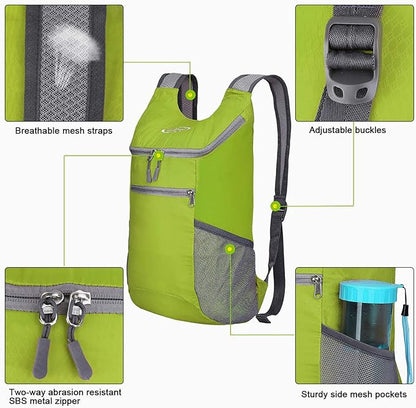 G4Free Lightweight Packable Hiking Backpack for Men Women Small Hiking Daypacks Foldable Shoulder Pack Casual Outdoor Bag 11L