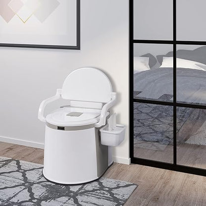 Outvita Portable Toilet, Lightweight RV Porta Potty, Bedside Commode With Detachable Inner Bucket & Removable Storage Box for Boat Van Hiking Fishing Bathroom Hospital Camping