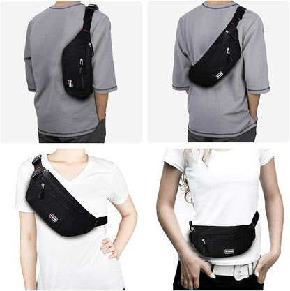 Fanny Packs for Men and Women, Water Resistant Sports Waist Pack Bag Hip Bum Bag for Travel Hiking Running