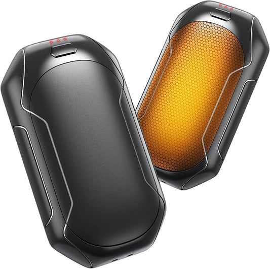 Hand Warmers Rechargeable, 2 Pack Portable Electric Hand Warmer Double-Sided Heating, Magnetic Portable Pocket Heater, Rechargeable Hand Warmer Great for Raynauds, Hunting, Camping, Men Women