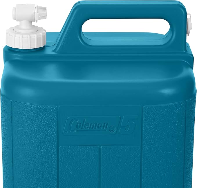 Coleman Chiller 5-Gallon Water Container with Spigot & Carry Handle, Heavy-Duty Water Jug & Water Carrier for Camping, Tailgating, Parties, Emergencies, & More