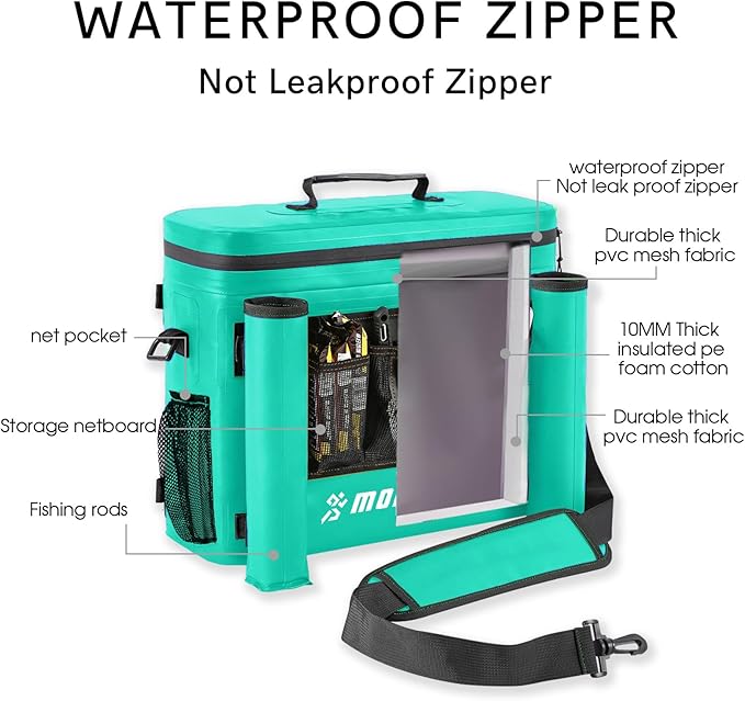 Kayak Cooler,Waterproof Kayak Seat Back Cooler for Kayaking,Kayak Accessories Cooler Bag,Protable Ice Chest,Beach Cooler,Travel Cooler for Camping or Lunch Bag