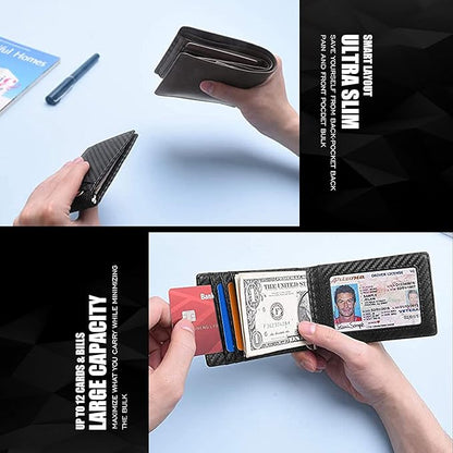 Birthday Gifts for Dad from Daughter,Wife,Son,Kids-Fathers Day Best Gifts for Men Personalized Gifts for Him PaPa Who Wants Nothing Basket for StepDad,Husband,Uncle,Grandpa Slim Wallet