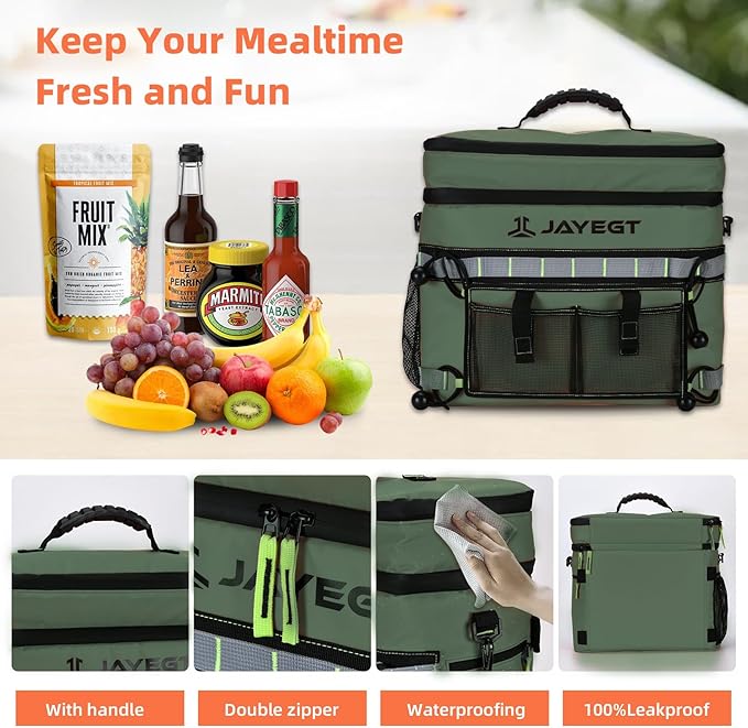 Kayak Cooler Behind Seat - Waterproof Cooler Bag Compatible with Lawn-Chair Seat Kayak，Kayak Accessories Camping Cooler, Portable Ice Chest for Fishing, Beach,Picnic, Trips