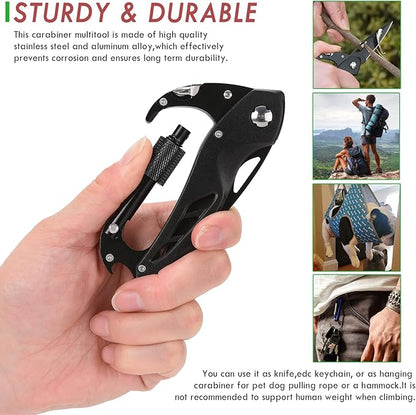 Multitool with Serrated Edge Knife,Edc Tool with Bottle Opener, Window Breaker and Screwdriver,Survival Gear for Outdoor Camping Hiking