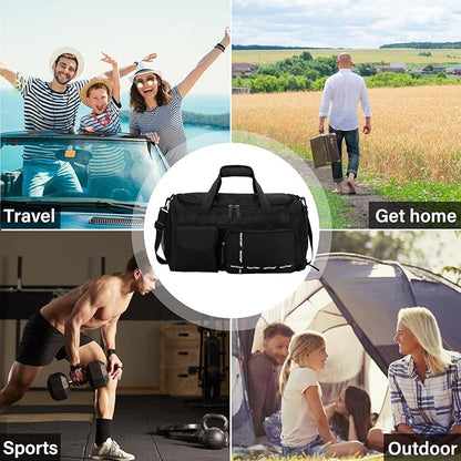 MAXTOP Gym Bag for Women Men Travel Duffle Bag Large Capacity Carry On Weekender Overnight Bag With Shoe Compartment Gym Tote Dry Wet Separation Duffel Bag for Travel