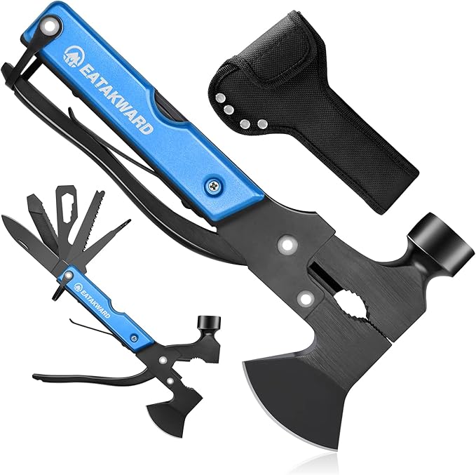 Multitool Camping Accessories 17 in 1 Camping Survival Gear and Equipment Great Christmas Gifts for Men Dad Husband Outdoor Adventure Enthusiast