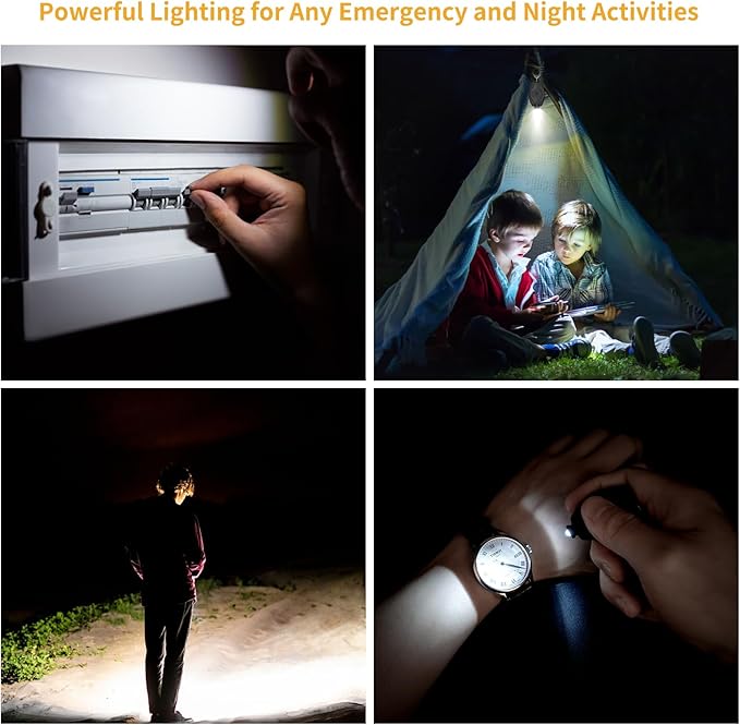 RISEMART 10 Pack Keychain Flashlight, 14 Lumens Bright LED Keychain Light 2 Modes, Portable Mini Key Ring light for Ourdoor Camping Emergency Hiking