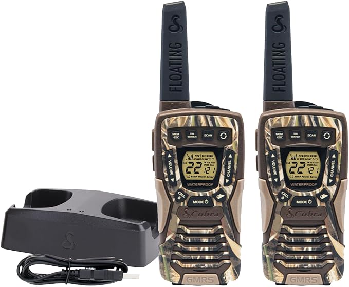 Cobra ACXT1035R FLT CAMO Walkie Talkies 37-Mile Two-Way Radios with Rewind-Say-Again (Pair)