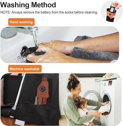 2024 Upgraded Heated Socks for Men Women,7.4V 22.2WH 6000mAh Rechargeable Battery,10H Heating & Full Sole Heating & 3 -Level Temperature Control for Fishing,Skiing, Riding,Camping,Hunting