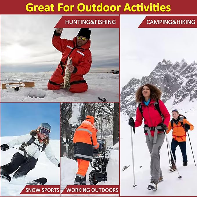 Hand Warmers - (Upgraded Large) Long Lasting Safe Natural odourless air Activated Hand Warmers - Up to 12 Hours of Heat - 20 Tablets for Cold Weather Such as Skiing, Winter Camping etc.